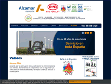 Tablet Screenshot of alcamarcarretillas.com